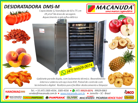 PRODUÇÃO DE TOMATE SECO, DESIDRATADORAS MACANUDA